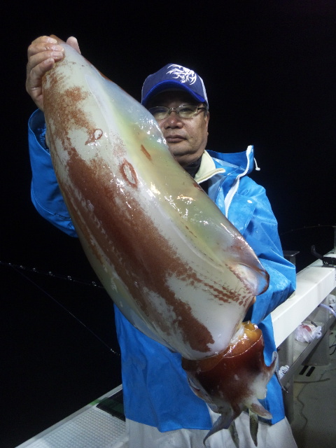 １８日半夜便 タルイカ 舘氏ら 福井県 敦賀 釣り船 泰丸